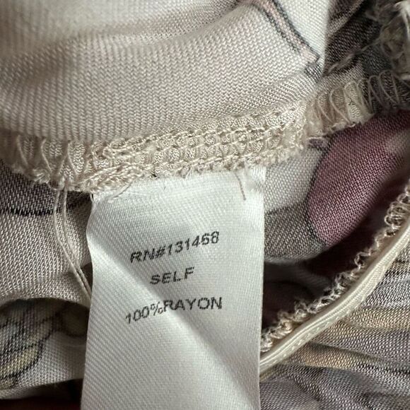 FATE FLORAL PRINTED TIE FRONT PEPLUM BOTTOM BLOUSE Size Medium - Picture 4 of 8